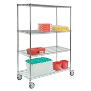 Lakeside Round Post, Mobile Shelving, (4) 24×48 Shelves, 72″ Posts R244872CC-4